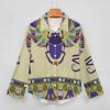 Egyptian Scarab Women's T-Shirt Irregular Hem Shirt Long Sleeve Blouse Loose Fit Tee Tops XL view 3