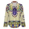 Egyptian Scarab Women's T-Shirt Irregular Hem Shirt Long Sleeve Blouse Loose Fit Tee Tops XL view 4