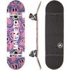 Magneto Cruiser Skateboard - Longboard-Style Cruiser for City Commutes - Beginner Skateboard Setup with ABEC-5 Bearings & 95A Wheels - 7-Ply Maple Deck, 31" x 8", Droopy Smile