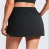 CRZ YOGA High Waisted Dolphin Golf Skirts for Women - Mini Lined A Line Tennis Casual Skort with Side Pockets Black X-Small view 3