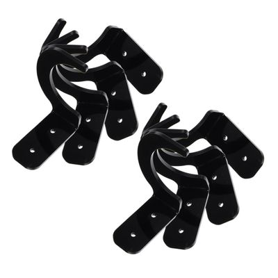BESPORTBLE 4pairs Wall Mount Baseball Bat Rack Display Holder for Softball and Tennis Bats Space-Saving Design for Sports Memorabilia Black