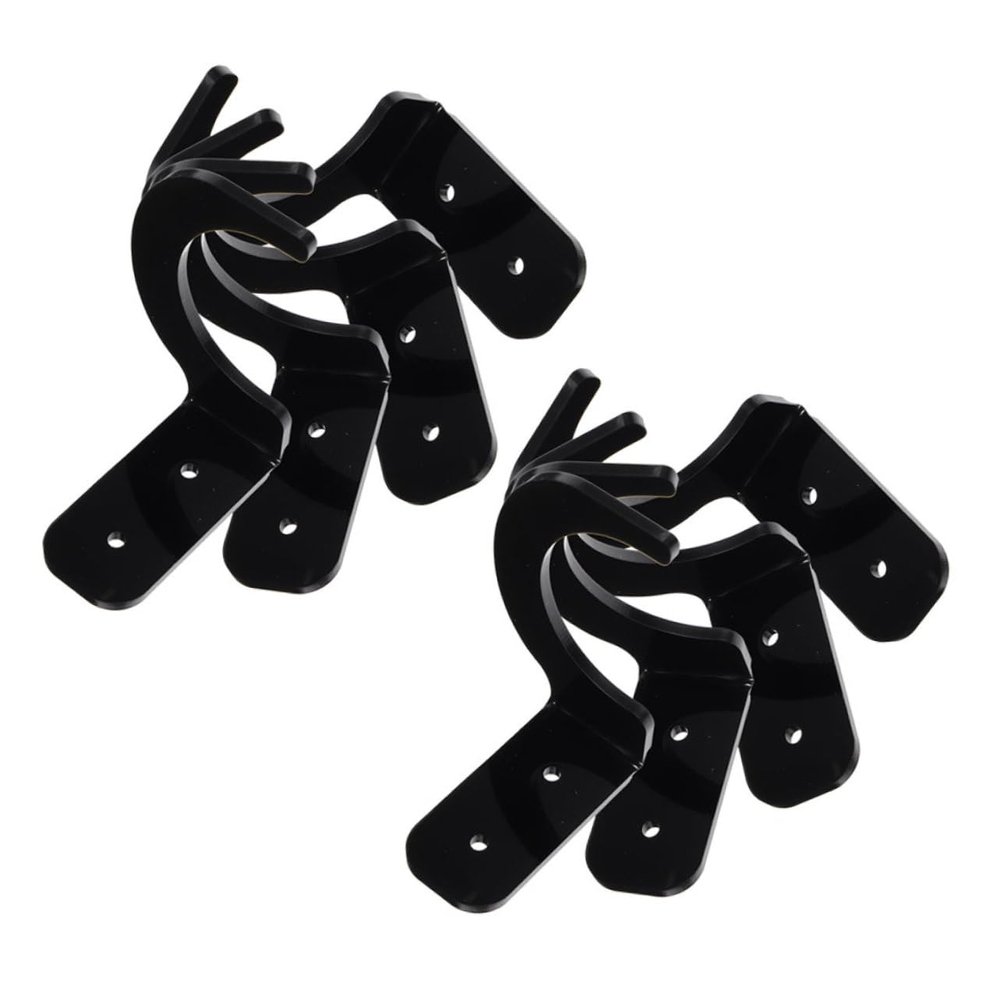BESPORTBLE 4pairs Wall Mount Baseball Bat Rack Display Holder for Softball and Tennis Bats Space-Saving Design for Sports Memorabilia Black