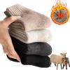 5 Pairs Winter Warm Women Socks Wool Male Men Socks Super Thicker Solid Socks Merino Wool Socks Against Cold Snow Terry Socks (Color : Khaki, Size : 5pairs) view 2