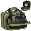 DBTAC Gun Case Bag Compact Small-PLUS | Tactical 3x Pistol Bag Handgun Revolver Shooting Case with Lockable Zipper for Shooting Range Outdoor Hunting, Green