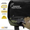 DBTAC Gun Case Bag Compact Small-PLUS | Tactical 3x Pistol Bag Handgun Revolver Shooting Case with Lockable Zipper for Shooting Range Outdoor Hunting, Green view 4