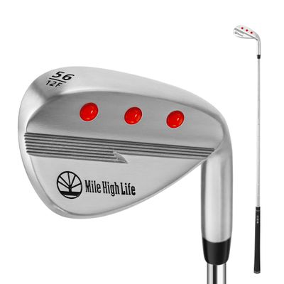 Mile High Life Golf Wedges | Sand Wedge | Beginners Golf Gap Wedge with Rubber Grip | Entry Level Lob Wedge Golf Clubs for Men & Women | 56 Degree Wedge Right Hand