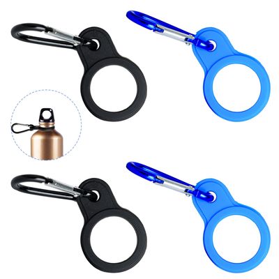 4PCS Silicone Water Bottle Buckle Holders with Carabiner Belt Clip and D-Ring Hook, Suitable for Hiking, Camping, Traveling, and Mountain Climbing
