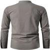 AIFARLD Men's Long Sleeve Shirts Retro Style Lace up for Medieval,Viking,Hippie Matching Cosplay Pirate Renaissance Costume Light Coffee view 4