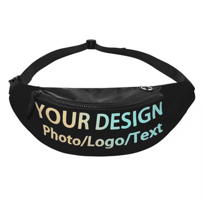 Custom Fanny Pack with Adjustable Belt, Personalized Add Your Photo Text Logo, Travel Hiking Sports Running for Waist Bag