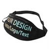 Custom Fanny Pack with Adjustable Belt, Personalized Add Your Photo Text Logo, Travel Hiking Sports Running for Waist Bag view 2