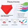 Beautikini Period Swimwear Bikini Menstrual Swim Bottoms Leakproof Bathing Suits for Teens Girl(Bittersweet Small) view 3
