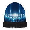 Augenstern Knit Winter Beanie Hat American-Football-Arena-Field Warm Reversible Beanie Cap Black view 2