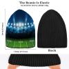 Augenstern Knit Winter Beanie Hat American-Football-Arena-Field Warm Reversible Beanie Cap Black view 4