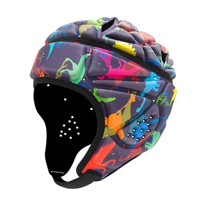GOHASPW Rugby Helmet Youth Kids Flag Football Headgear Soft Shell Adult Head Helmet(Printed)