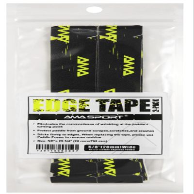 PICKLETECH Pickleball Paddle Protection Tape - Pickleball Paddle Edge Guard Tape - Racket Edge Protection Tape -Fit Perfectly Curved Edge -AMA Patterns Black Yellow