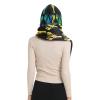 Hooded Scarf with Pockets Tie-dye-Crawfish-Rainbow Warm Long Hooded Scarf with Mittens view 2