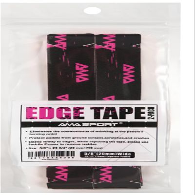 PICKLETECH Pickleball Paddle Protection Tape - Pickleball Paddle Edge Guard Tape - Racket Edge Protection Tape -Fit Perfectly Curved Edge -AMA Patterns Black Pink