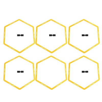 Gavigain 6Pcs Hexagons Agile Rings,Speed Agility Training Polygon Physical Training Hexagonal Step Suit Football Equipment