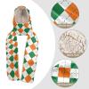 Hooded Scarf with Pockets St-Patrick-Green-Orange-Plaid Warm Long Hooded Scarf with Mittens view 4