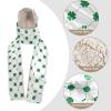 Hooded Scarf with Pockets St-Patrick-Day-Green-Grass Warm Long Hooded Scarf with Mittens view 4