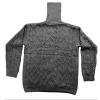 Mens Turtleneck Sweaters Winter Thick Ribbed Knit Loose Fit Chunky Thermal Cable High Collar Pullover Knitwear Casual Mock Neck Cold Weather Solid Sweater Top Dark Gray view 2