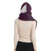 Hooded Scarf with Pockets Purple-tai-chi Warm Long Hooded Scarf with Mittens view 2