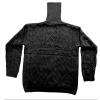 xoxingysm Mens Sweaters Turtleneck Cable Knitted Solid Color Pullover Long Sleeve High Collar Loose Fit Chunky Casual Fall Winter Basic Thermal Knitwear Black view 2