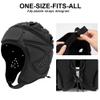 GOHASPW Rugby Helmet Football Headguard Black Soft Shell Helmet Soccer Headgear view 2