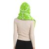 Hooded Scarf with Pockets Green-Lime-Lemon-Sunmmer Warm Long Hooded Scarf with Mittens view 2