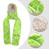 Hooded Scarf with Pockets Green-Lime-Lemon-Sunmmer Warm Long Hooded Scarf with Mittens view 4