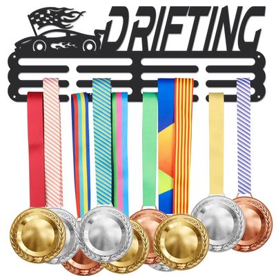 SUPERDANT Medal Holder Display Hanger Sturdy Black Metal Wall Mount Hanger Rack Frame Drifting Sports Medal Display for Awards Ribbon Cheer Athlete