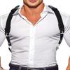 Maeaccx Men's Leather Body Harness, Punk Chest Strap, Black Adjustable Harness Belt Fashion Accessory view 1