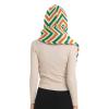 Hooded Scarf with Pockets Orange-Green-line-st-Patrick Warm Long Hooded Scarf with Mittens view 2