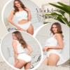 RHYFF Womens Underwear Cotton Bikini Panties High Cut Lace Panty Stretch Soft Hipster Underpants Breathable Ladies Briefs S-XXL(R3168L-White) view 2