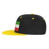 axxor Flag of Equatorial Guinea Flat Billed Cap Unisex Kids Adjustable Fashion Hip Hop Flat Bill Hat Yellow view 3