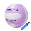 ABAJI Volleyball Purple Official Size Thicker PU Waterproof Anti-Explosion Design Youth Boys Girls Training Practice Indoor Outdoor Beach Pool Play view 1