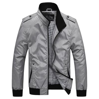 Men's Flight Bomber Jacket Full Zip Windproof Work Jackets Softshell Outdoor Windbreaker Coats (4X-Large,Grey)