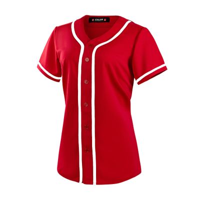 EALER BJW80 Series Women's Baseball Jersey Softball Jersey Button Down Shirts