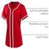 EALER BJW80 Series Women's Baseball Jersey Softball Jersey Button Down Shirts view 4