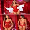 Avidlove Womens Lingeries Lace Body Suits Women Teddy Lingerie One Piece (Red,S) view 4