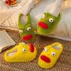 Frog Slippers, Fluffy Cartoon Frog Slippers Cute Animal Slippers Frog House Slippers For Women Men Indoor Slippers (D, Adult, Women, 12, Numeric Range, US Footwear Size System, 13, Medium) view 2