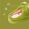 Frog Slippers, Fluffy Cartoon Frog Slippers Cute Animal Slippers Frog House Slippers For Women Men Indoor Slippers (D, Adult, Women, 12, Numeric Range, US Footwear Size System, 13, Medium) view 3