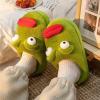 Frog Slippers, Fluffy Cartoon Frog Slippers Cute Animal Slippers Frog House Slippers For Women Men Indoor Slippers (D, Adult, Women, 12, Numeric Range, US Footwear Size System, 13, Medium) view 4