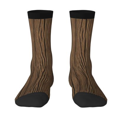 ZISHAK Wood Grain Men'S Sport Socks,Medium Length For Running Comfortable & Breathable Athletic Socks