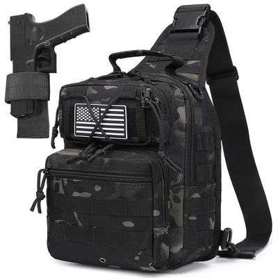HPDF Tactical Sling Backpack Military Crossbody Bag Pack for Mens One Shoulder Holster Sling Bag 10L