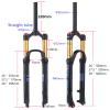 BOLANY 26/27.5/29 MTB Bike Air Suspension Fork Shock Absorber Rebound Adjustment 1 1/8 Straight Tube QR 9mm Travel 100mm Manual/Remote Locking Fit Mountain/Road Bike view 2