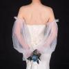 Muloo Detachable Arm Sleeves with Pearl Bride Wedding Arm Cover Decorate Ruffle Sleeve for Bridal Accessories view 3