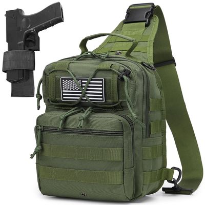 HPDF Tactical Sling Backpack Military Crossbody Bag Pack for Mens One Shoulder Holster Sling Bag 10L
