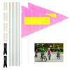 Bike Safety Flag with Pole 2 Sets, 6-Foot Adjustable Height Sturdy Fiberglass Tear-Resistant Waterproof Pink Safety Flag (PINK) view 1