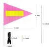 Bike Safety Flag with Pole 2 Sets, 6-Foot Adjustable Height Sturdy Fiberglass Tear-Resistant Waterproof Pink Safety Flag (PINK) view 2